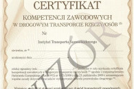 Certyfikat Kompetencji zawodowych użyczę