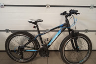 Rower 24 Kands lorenzo czarno-niebieski