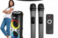 Duży Głośnik Bluetooth 600W USB FM 3 Mikrofony