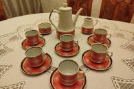 Piękny serwis kawowy "Roman" Chodzież op-art