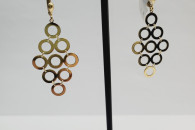 Złote kolczyki winogronka wiszące