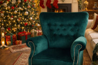 Fotel Chesterfield Butelkowa zieleń