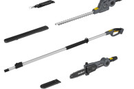 Teleskopowe nożyce akumulatorowe + piła 2w1