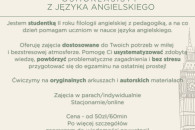 Korepetycje z języka angielskeigo