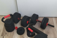 Zestaw hantli bitumicznych 40 kg 4W1