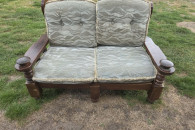 Kanapa 2-osobowa drewniana