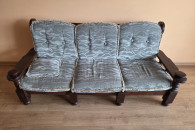 Kanapa 3-osobowa drewniana