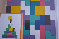 Drewniane klocki Tetris Tangram | gra logiczna