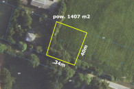 Działka budowlana 1407 m2 Rembów gm. Brzeźnio