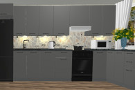 Meble kuchenne Nessa 400cm na 180cm. z blatem