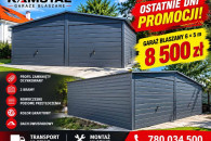 Garaż Blaszany 6x5 antracytowy 1szt W okazyjnej